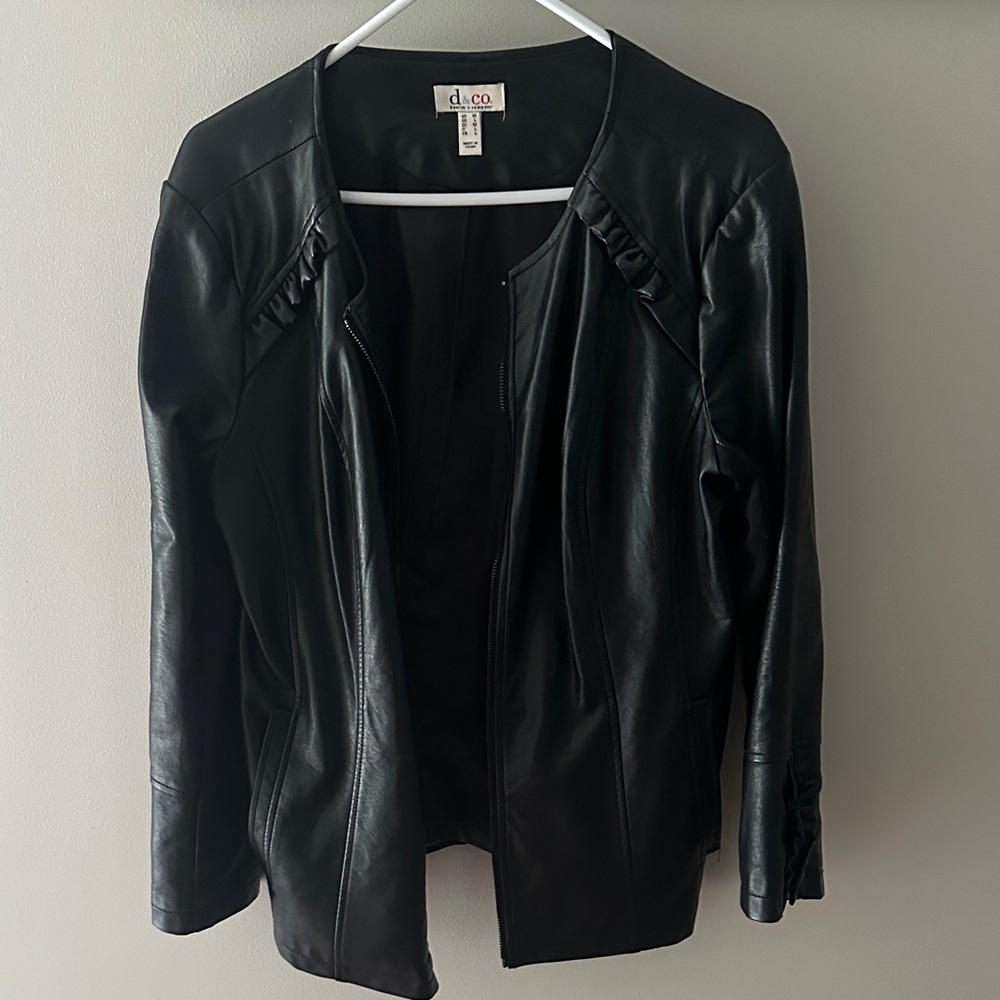Women's Black faux leather Jacket
